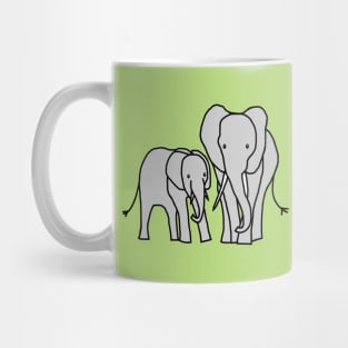 Little Elephant and Big Elephant Mug